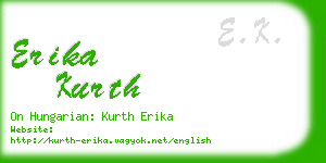erika kurth business card